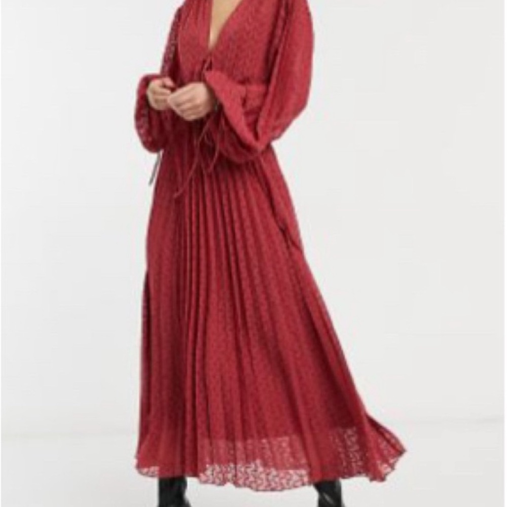 ASOS Design Maxi Dress with drawstring waist